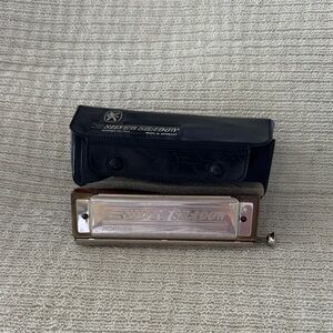Hohner Silver Harmonica with Case